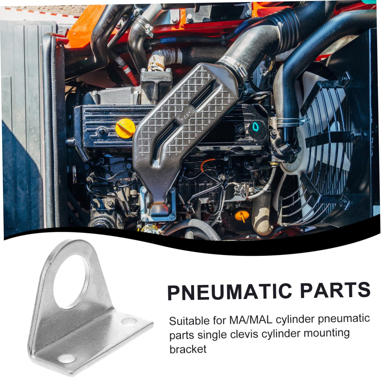 3 Paare U-Klemme für Zylinderstange Halterung für pneumatische Zylinder pneumatischer Zylinder Luftzylinder Zylinderhalterung pneumatische Teile Edelstahl 304 Silver