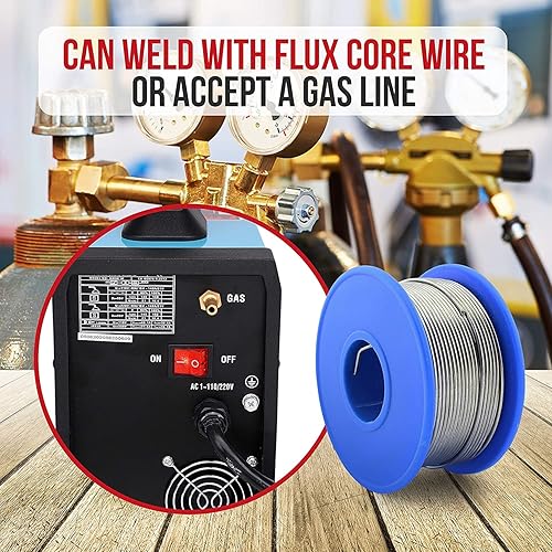 Miniatura 6 de SereneLife Soldador MIG Máquina de soldadura de núcleo de flujo con gas y sin gas, 130 A CC 110 V 220 V IGBT soldador inversor con alimentación