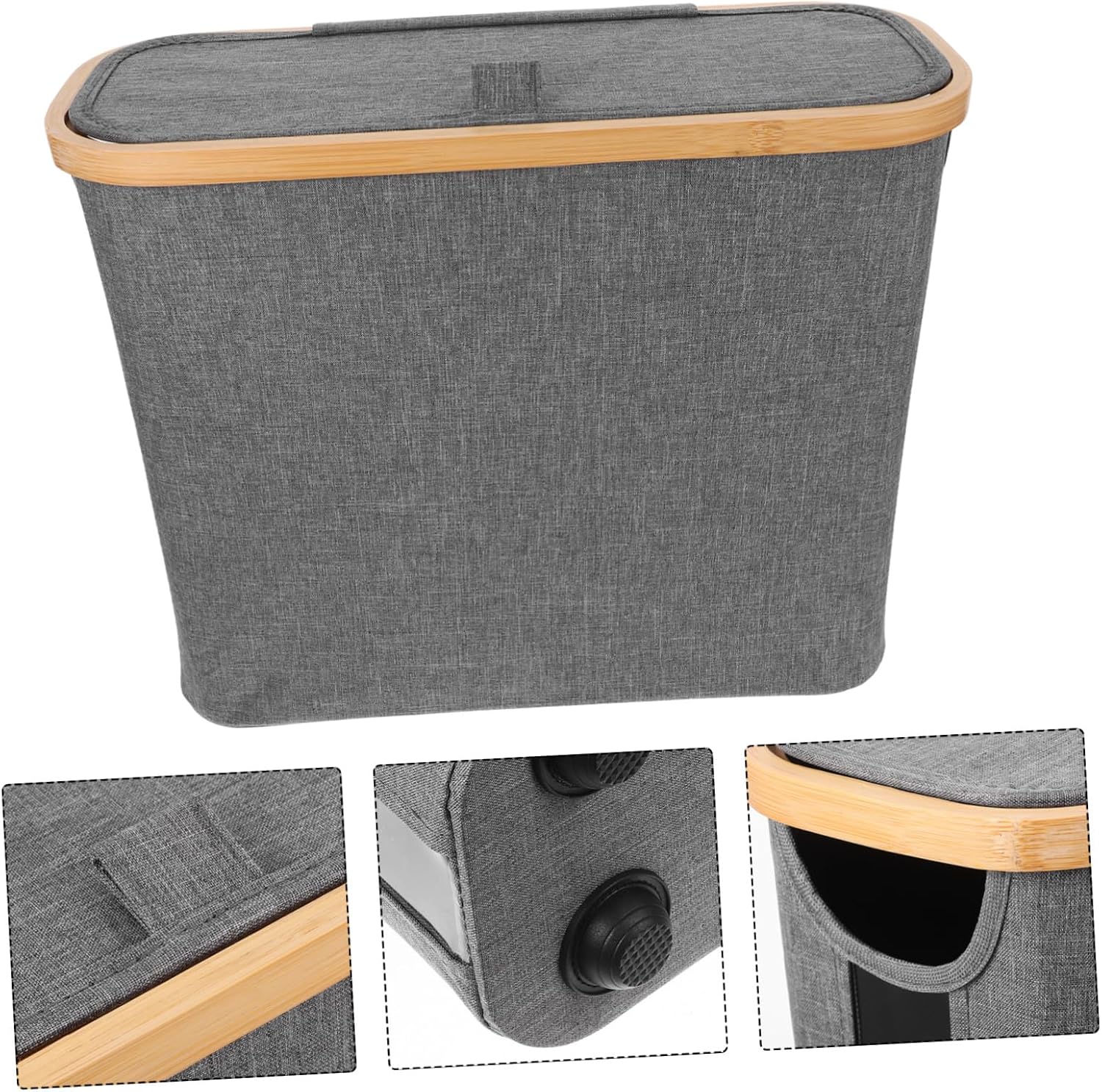 Tofficu Paper Towel Storage Basket Toilet Paper Holder Lid Organizer Bathroom Kitchen Accessory Large Capacity Aesthetic Design Easy to Maintain