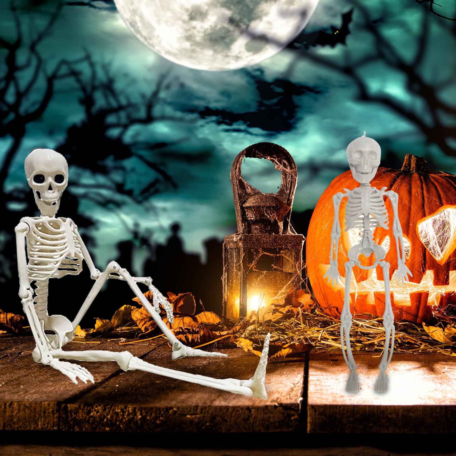 Muorruo Décoration D'Halloween Pour Extérieur, Squelette