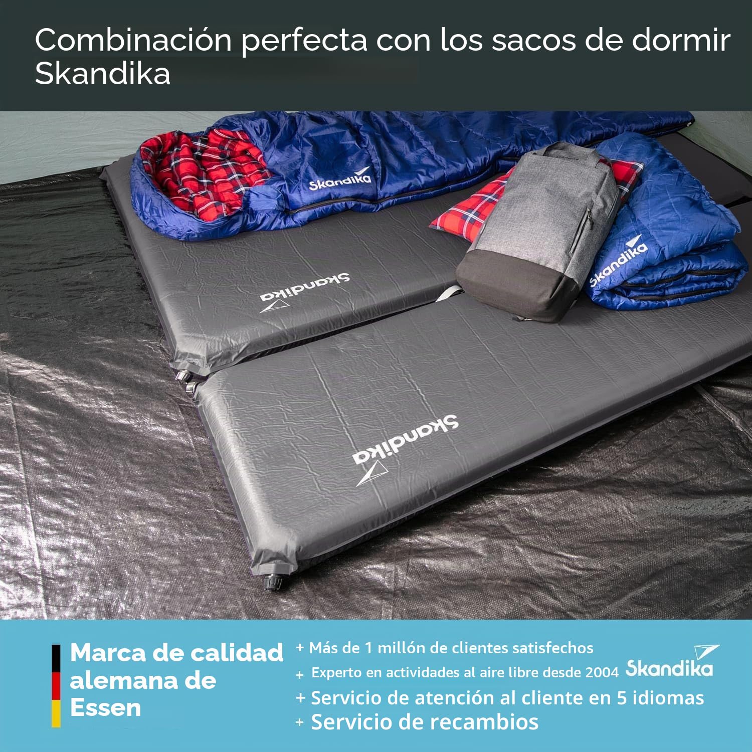 skandika Doppel-Isomatte Easy Double 198x130x10 cm