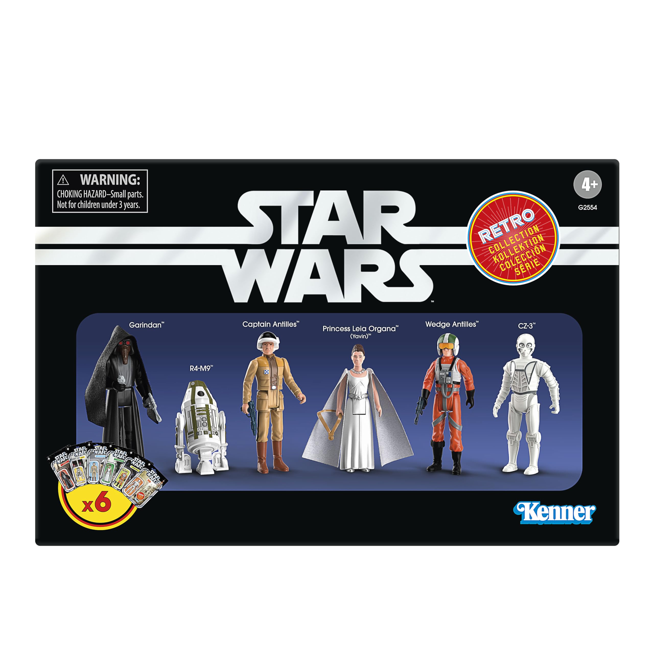 Star Wars La colección Retro, Nueva Esperanza, Pack de 6 Figuras coleccionables de 9,5 cm del Episodio IV