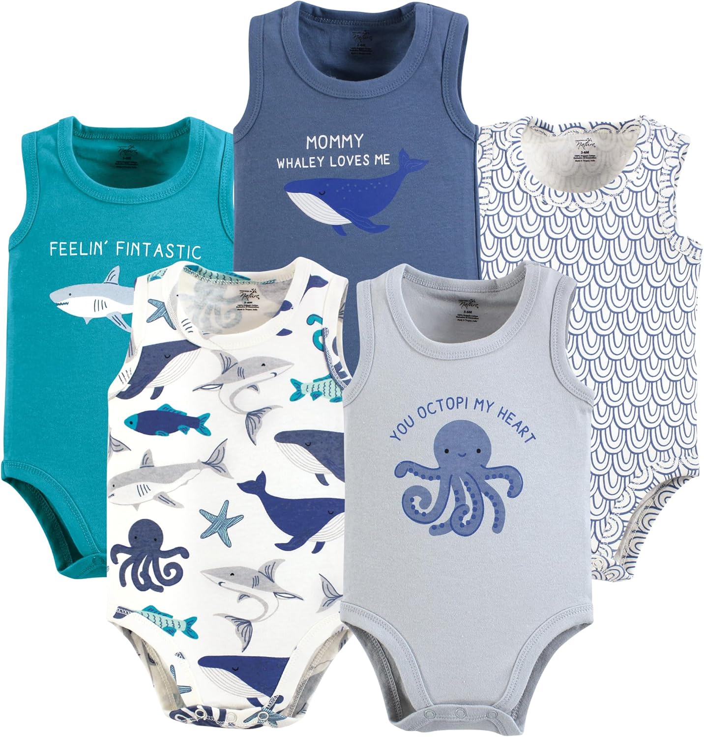 Touched by Nature Unisex Baby Organic Cotton Bodysuits