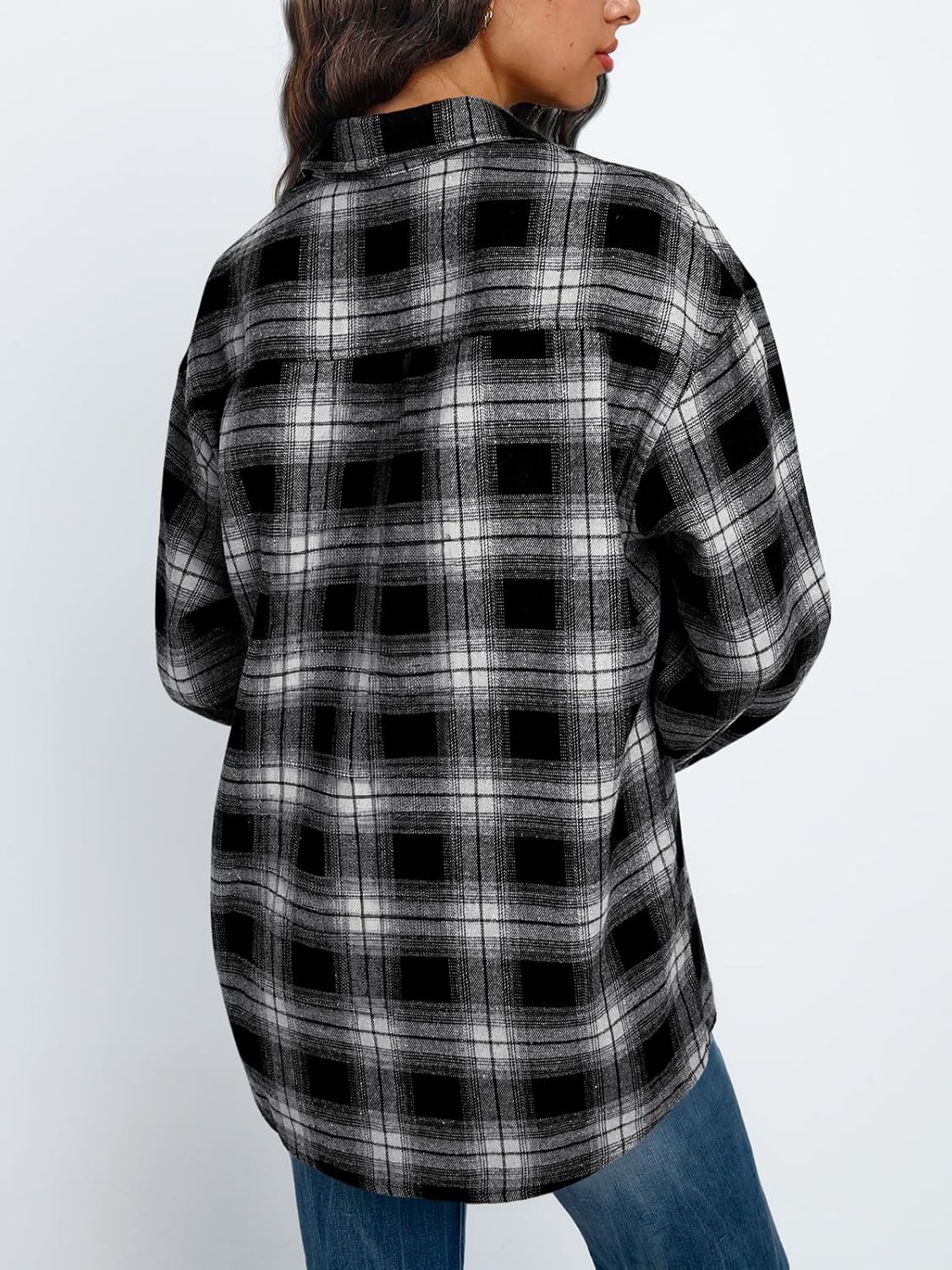 Trendy Queen Women Flannel Shirts Plaid Tops Fall Fashion Shackets Long Sleeve Blouse Button Down Outfits Winter Jackets 2026 - Image 4