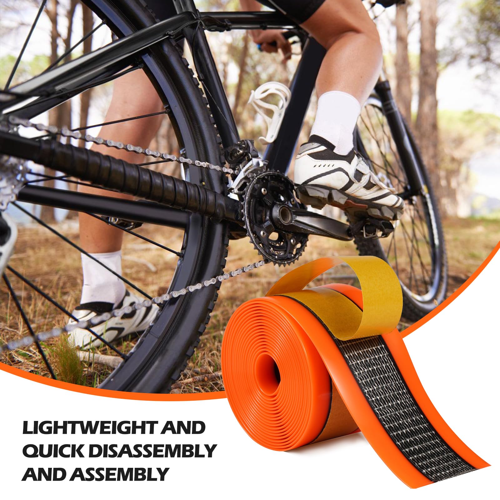 Nastro Antiforatura,2 Rotoli 34x2300MM Fodera Per Pneumatici Per Bicicletta,Protezione Per Pneumatici Bicicletta,Protezione Antiforatura Per Bicicletta Per Ciclismo All'aperto,Mountain Bike
