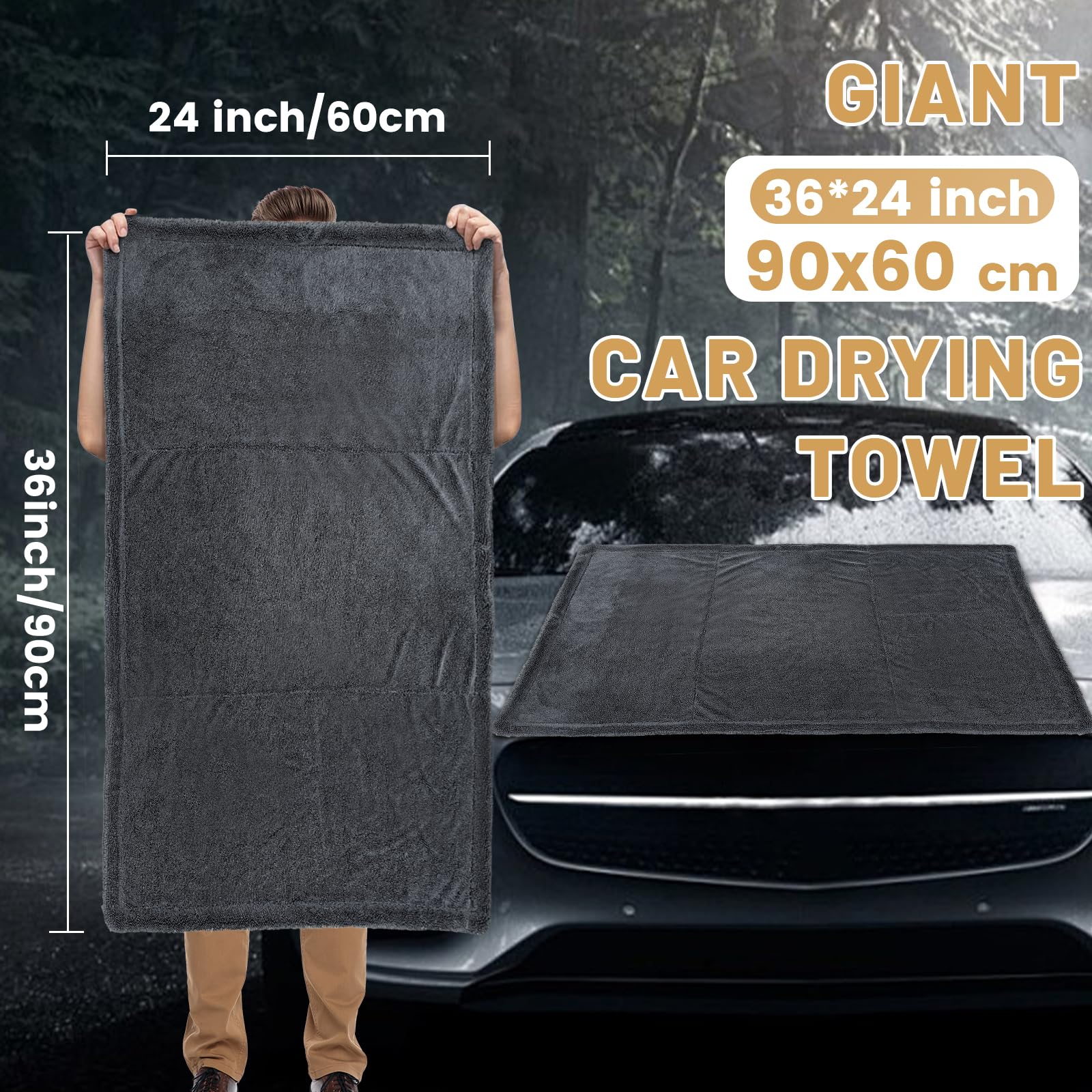 Garage Freaks Twisted Pile Towel - 1 x microvezeldoek XXL groot 50 x 80 cm, 1500 g/m² - handdoek voor efficiënt en zacht drogen Garage Freaks Twisted Pile Towel - 1 x microvezeldoek XXL groot 50 x 80 cm, 1500 g/m² - handdoek voor efficiënt en zacht drogen