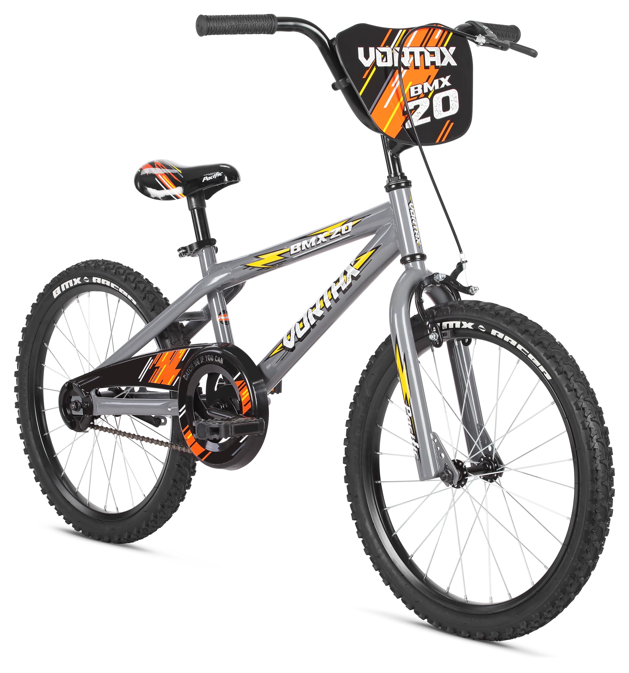 Pacific Vortax Bike, 12, 16 or 20 Inch Bike for Kids Ages 1-13, Steel BMX Frame, Adjustable Seat Grows with your Child, Removable Training Wheels, Hand & Coaster Brake, Easy Assembly, Training Bicycle