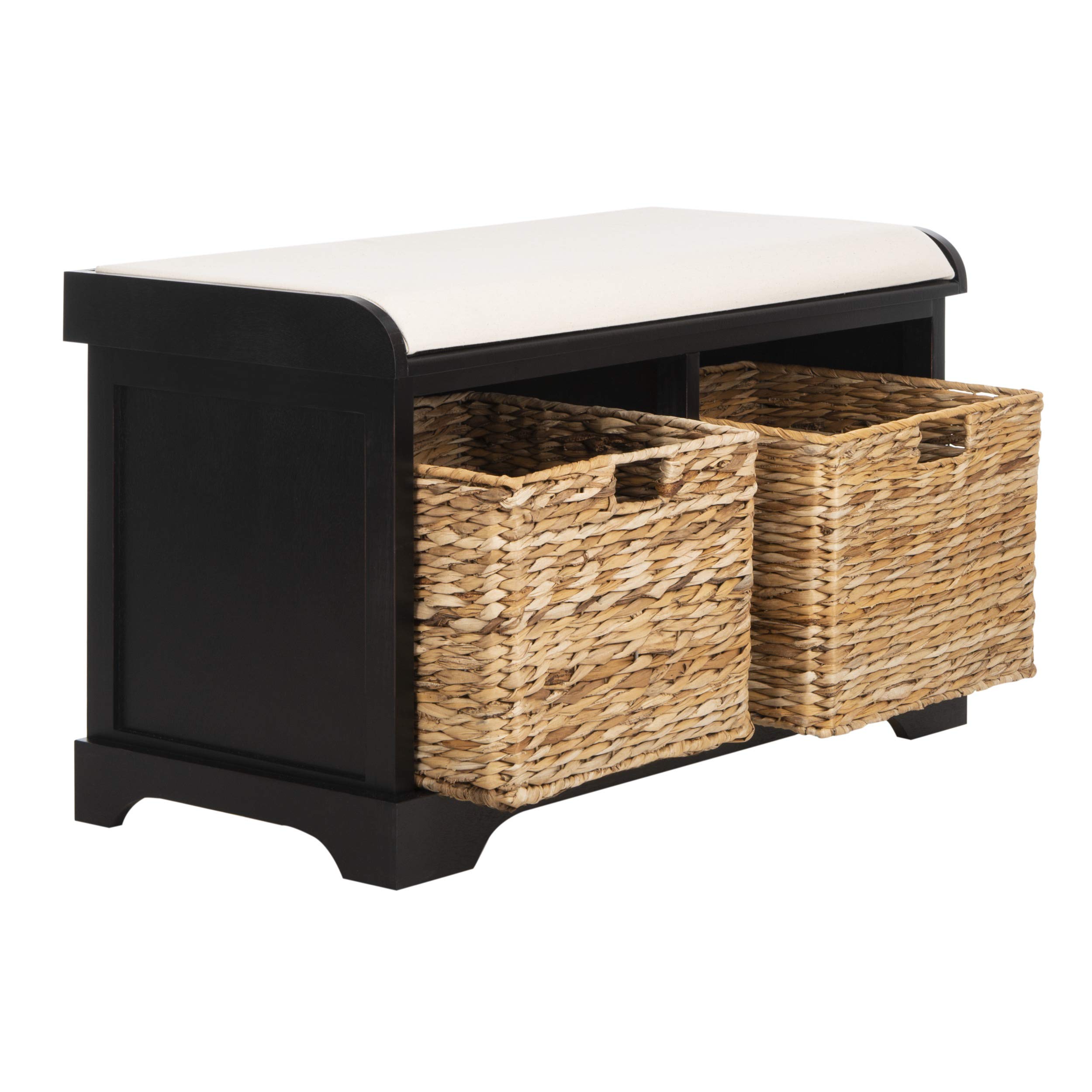 Amazon Com Safavieh American Homes Collection Freddy Brown Wicker Storage Bench Home Kitchen