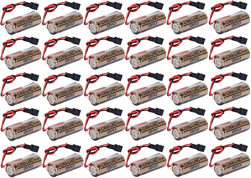 WELLVEUS『30 Pack』CR8. LHC 17450 3V Battery 2600mAh Non-Rechargeable Battery for Fuji FDK Battery Memory Backup Power Source Meter Battery
