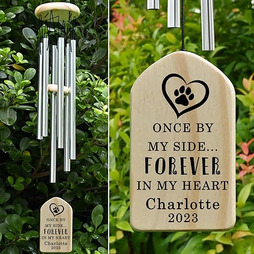 Miniatura 6 de Campanillas de viento conmemorativas para gatos, conmemorativo personalizado para gatos, regalos conmemorativos para gatos, regalo de condolencias