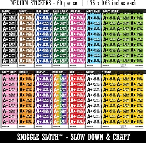 Miniatura 5 de Smarty Pants - Paquete de calcomanías escolares para profesores y estudiantes, acabado brillante, tamaño mediano de 1.75 pulgadas, color azul claro