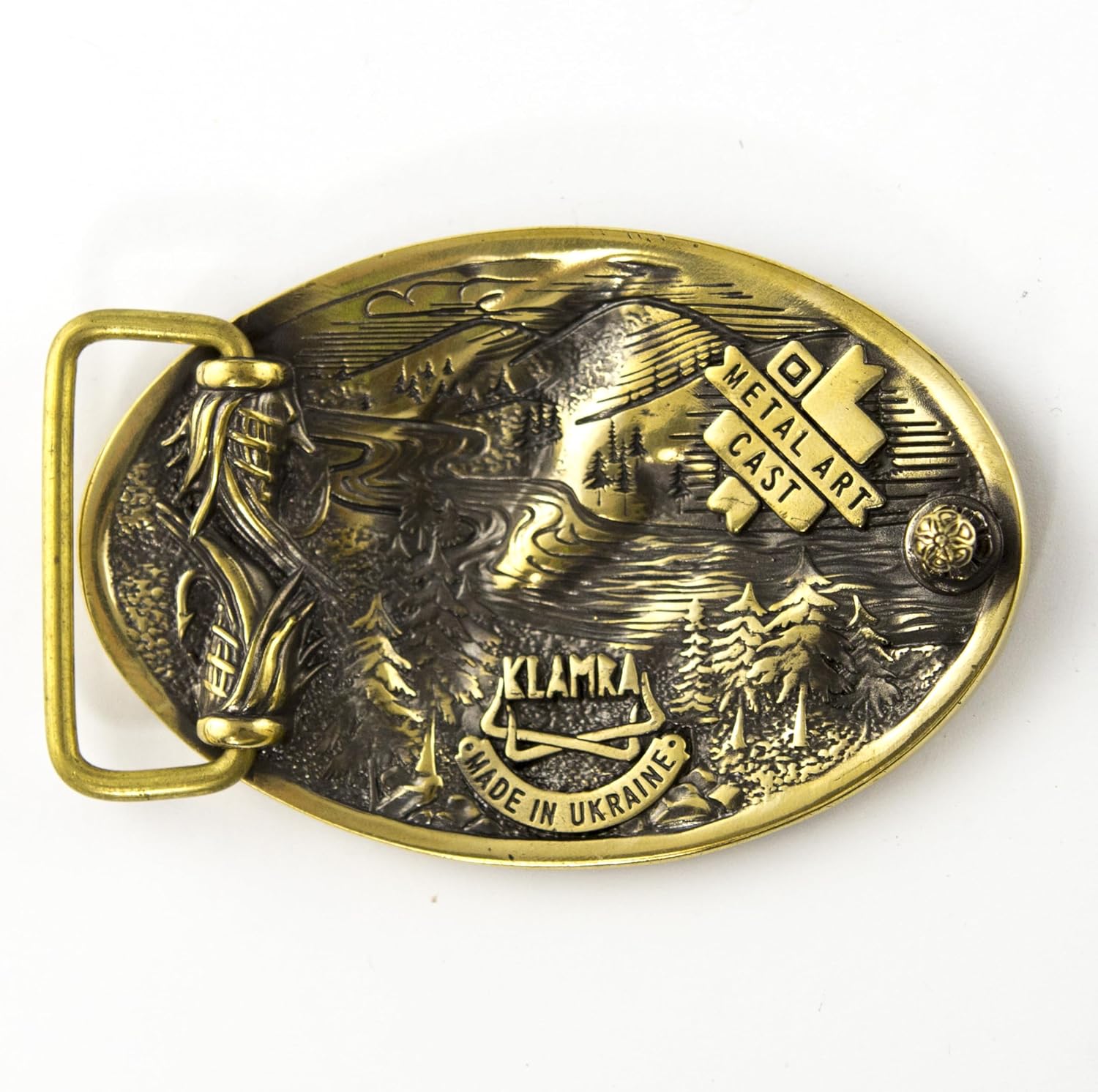 Trout Belt Buckle, Handmade fisherman solid brass belt buckle Salmon
