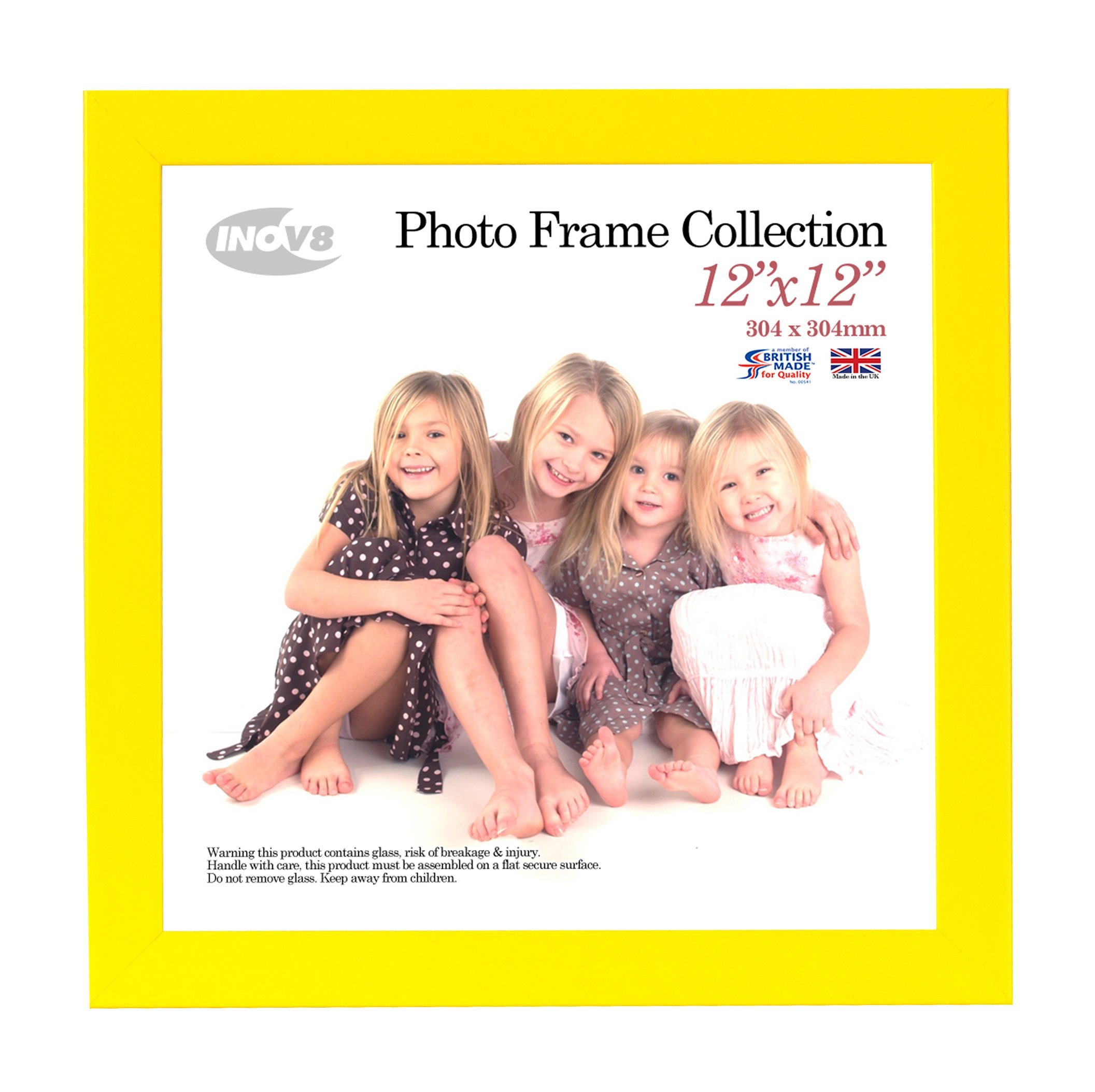 Inov8 Canary Yellow Framing Photo Frame 12 X 12 1Pk, Wood Pfvs-Caye-1212
