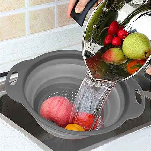 Miniatura 2 de 1 colador plegable de silicona para fregadero de cocina de 11.8 pulgadas