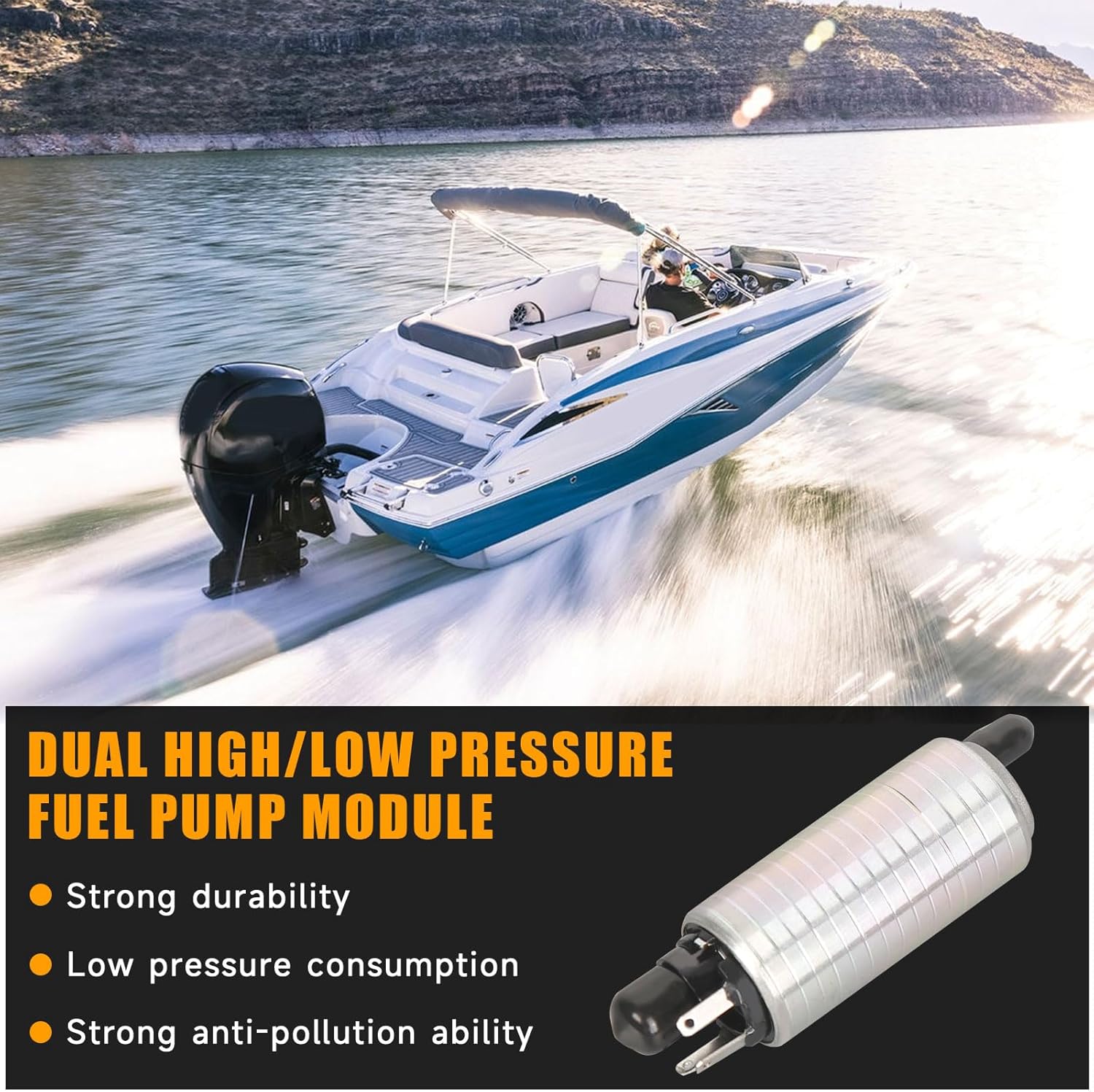8M0134463 Fuel Pump for EFI Mercury 9.9 10 15 20 25 30 HP EFI Tohatsu Vapor Separator