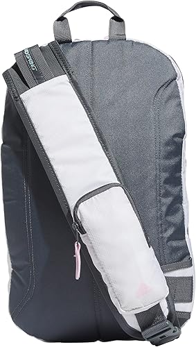 Miniatura 4 de adidas Mochila Prime Sling unisex para adultos, BlancoGrisOrquídea Fusión Púrpura, Prime Sling - Mochila cruzada de una sola correa