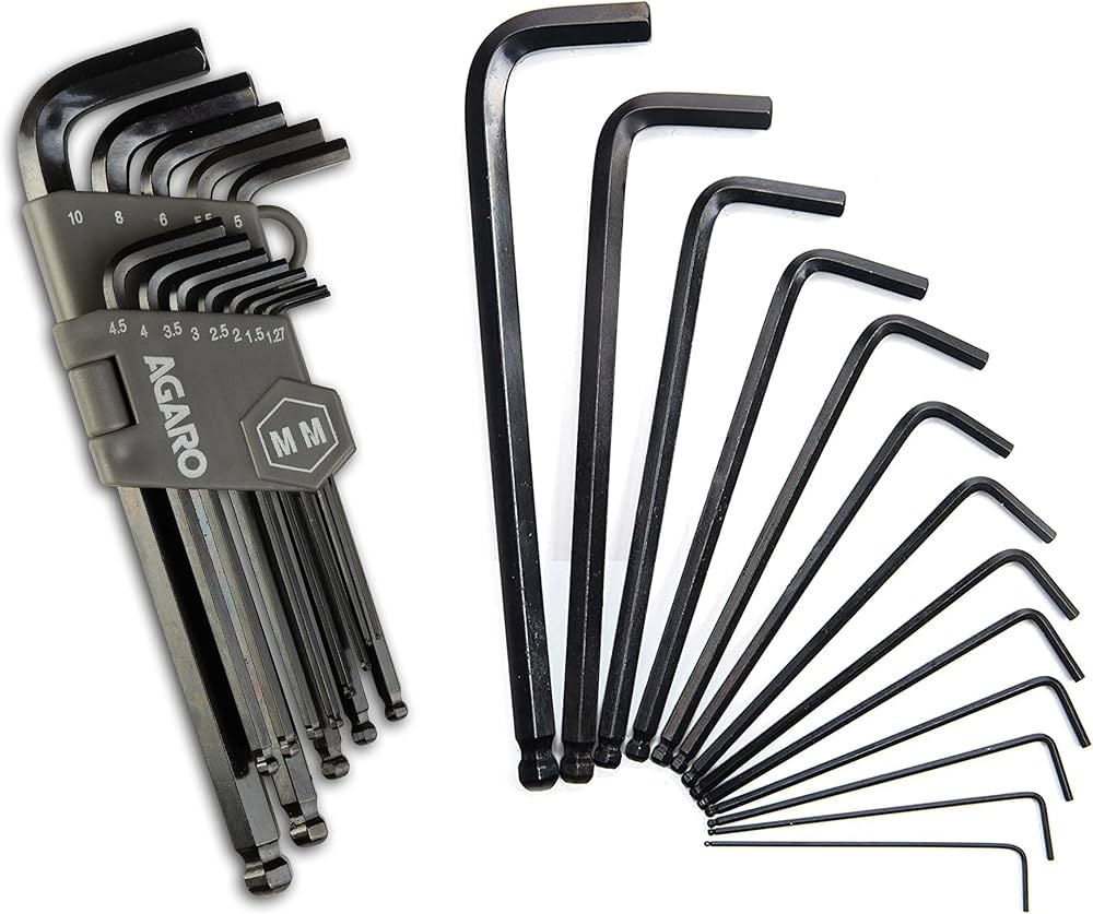 AGARO 26pcs Hex Allen Key Wrench Set - Inch/MM With Ball End, for AGARO 26pcs Hex Allen Key Wrench Set - Inch/MM With Ball End, for