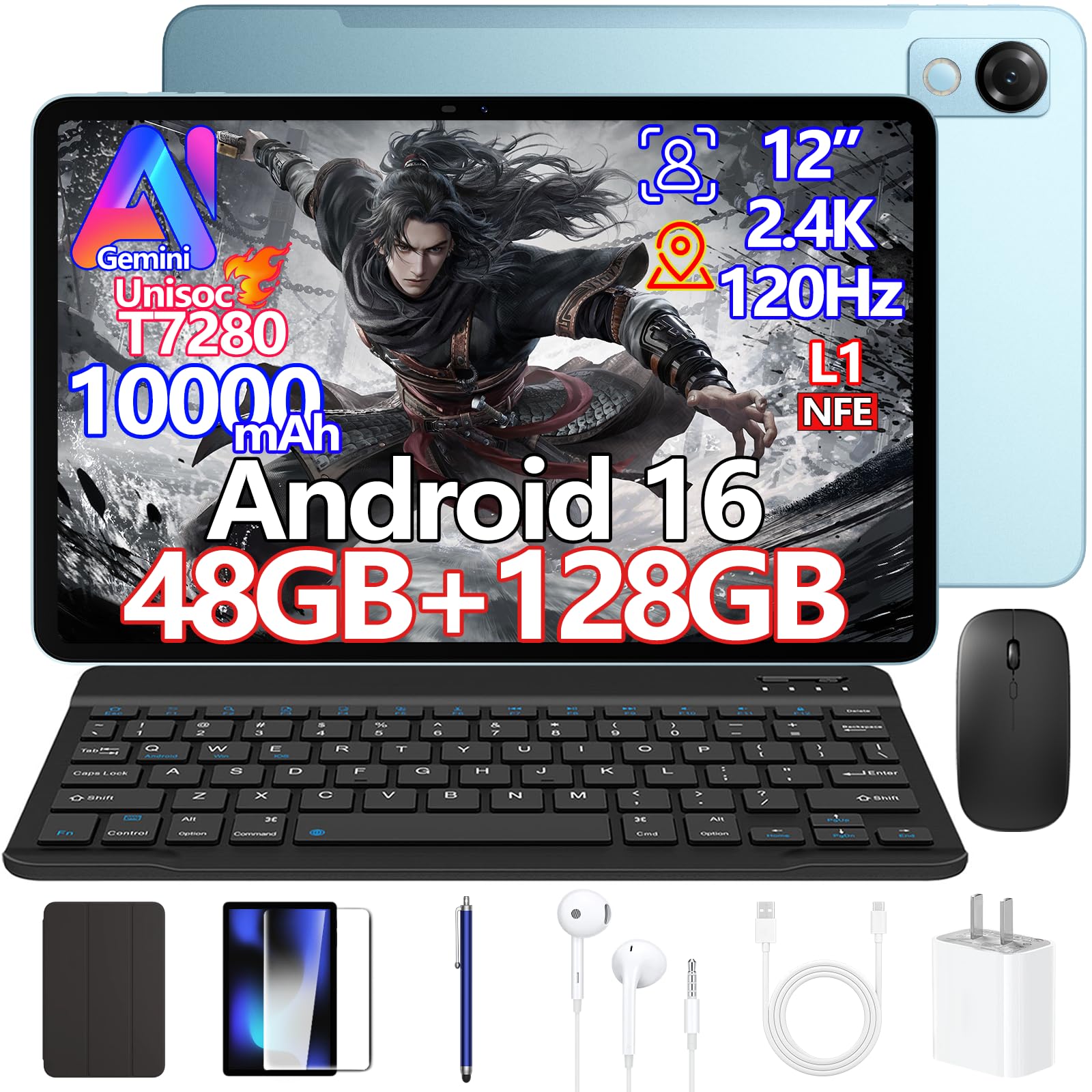 Amazon.co.jp: P12 Android16 12インチ 大画面 タブレット Gemini AI