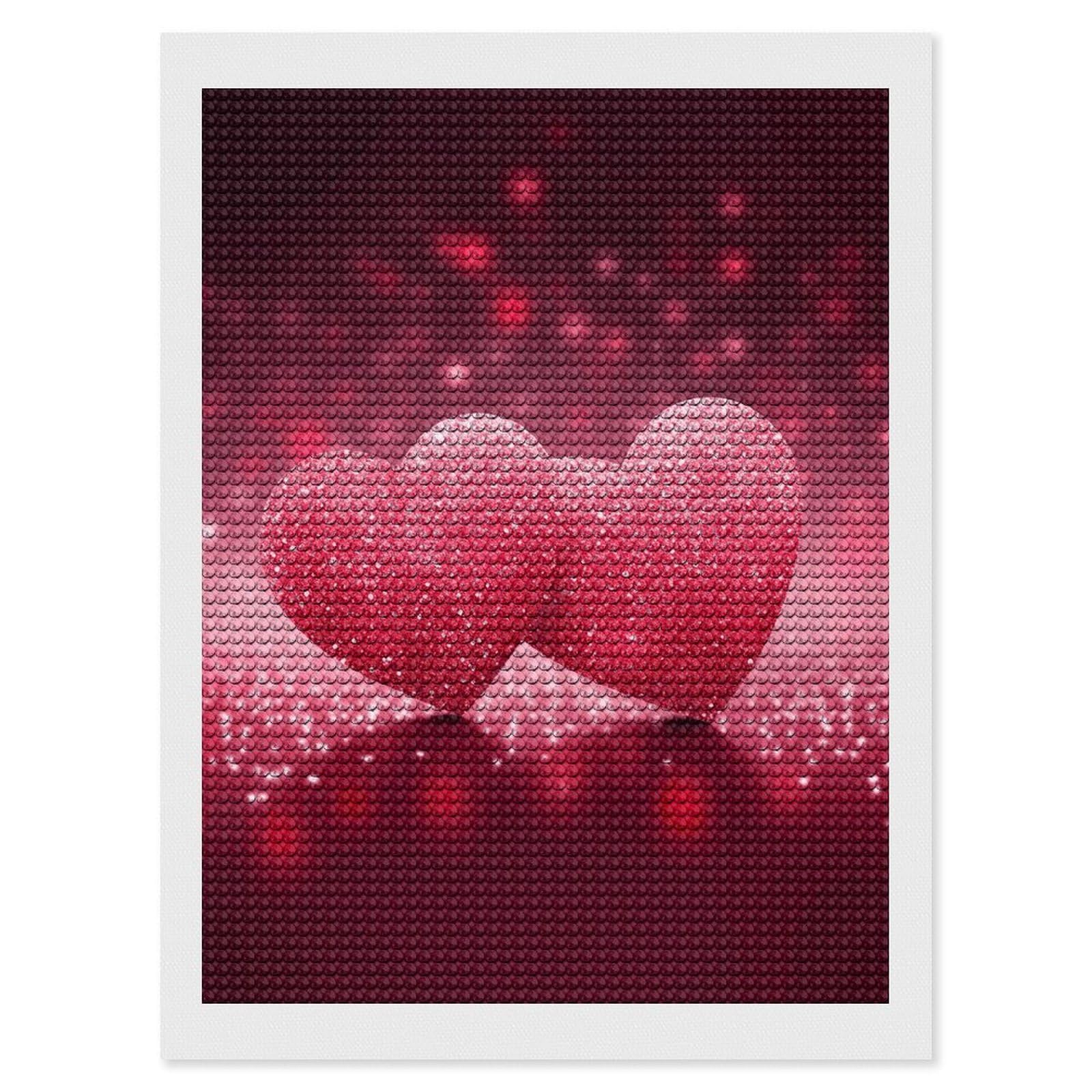 NONHAI Diamond Painting Kits for Adults - DIY Diamond Art Kits for Beginners - Full 5D Paint Drill Diamond Dots Paintings- Heart Diamonds Pictures Gem Art and Craft Wall Decor 12"x16"