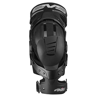 EVS SPORTS Axis Sport Knee Brace Pair | Dual Aluminum Hinges & Adjustable Straps | Lightweight Knee Support & Impact Protection | Large | Black