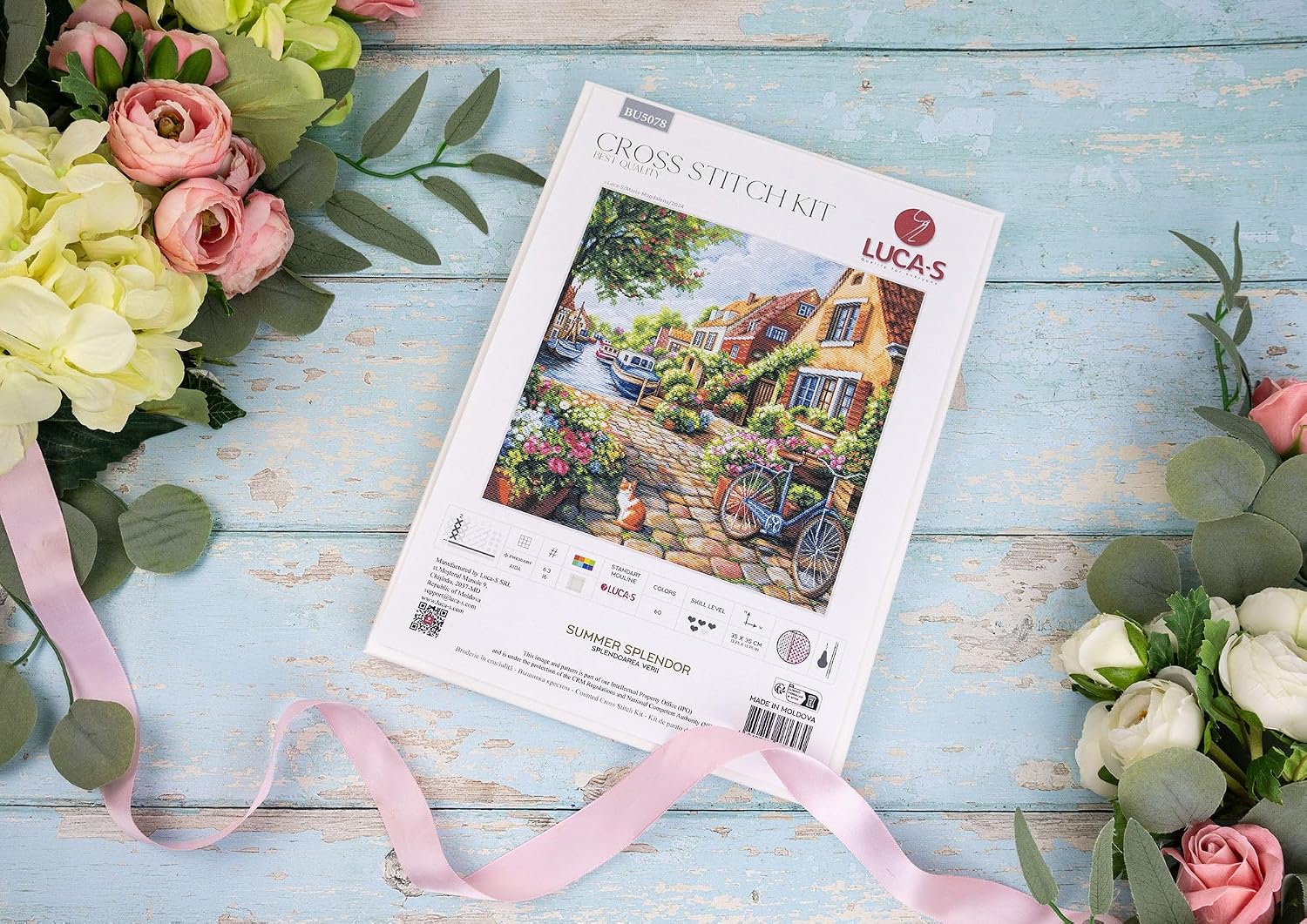 Luca-S Cross Stitch Kit Summer Splendor, BU5078, Counted Cross Stitch Kit for Adults, Needlecraft and Embroidery Kit