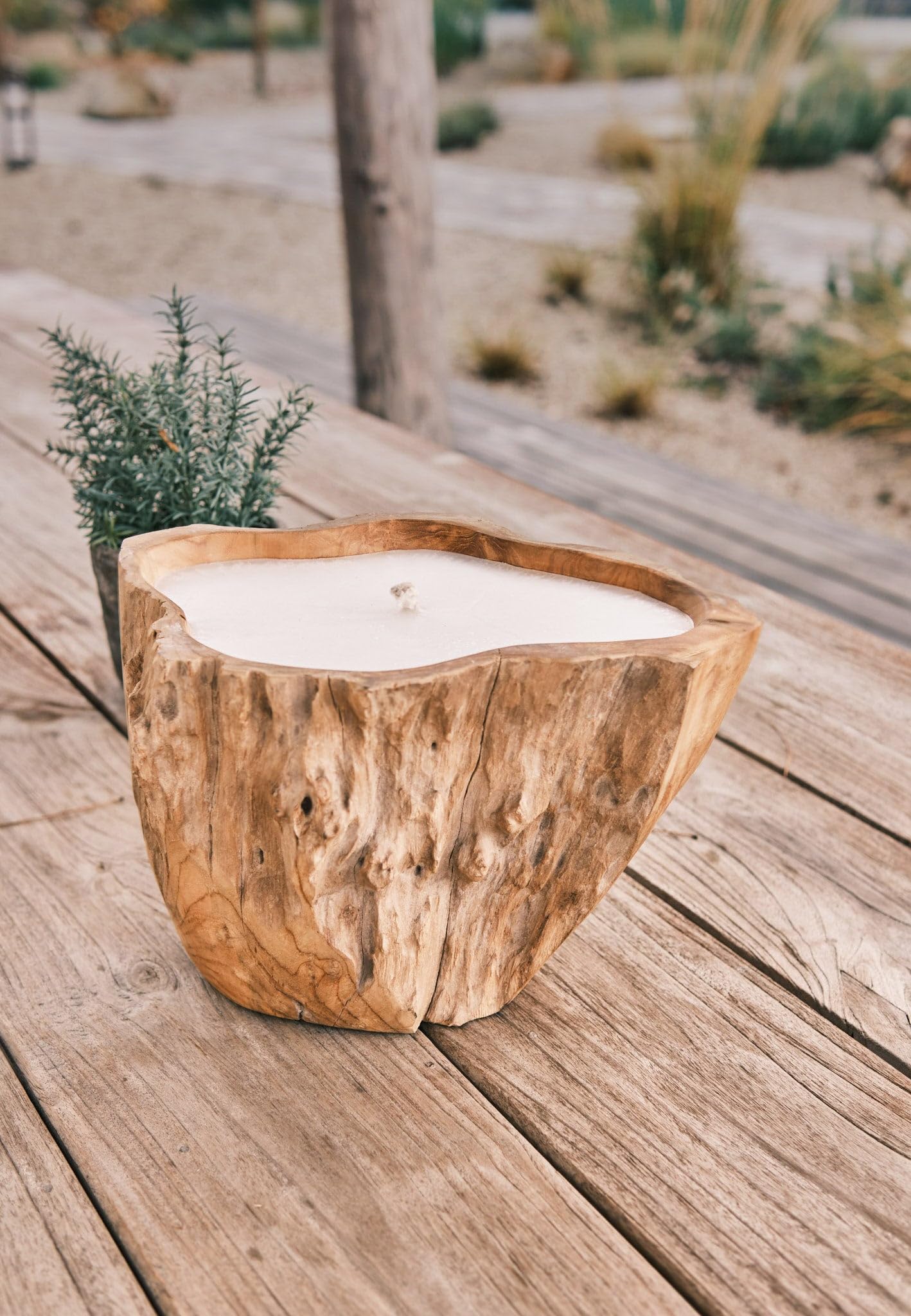 CAPETOWN Outdoor Kerze | LARGE 34 x 20 cm white/OS