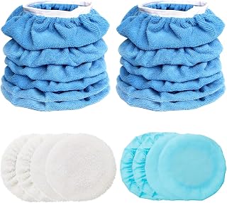 20 PCS Car Buffer Polishing Pads, Fibre Plush Non-Woven Polishing & Waxing Set, 5-6 Inches Auto Waxer Waxing Cover, Universal Hood Polishing Bonnet Buffer Pad Fit Most Cars (5-6 Inches)