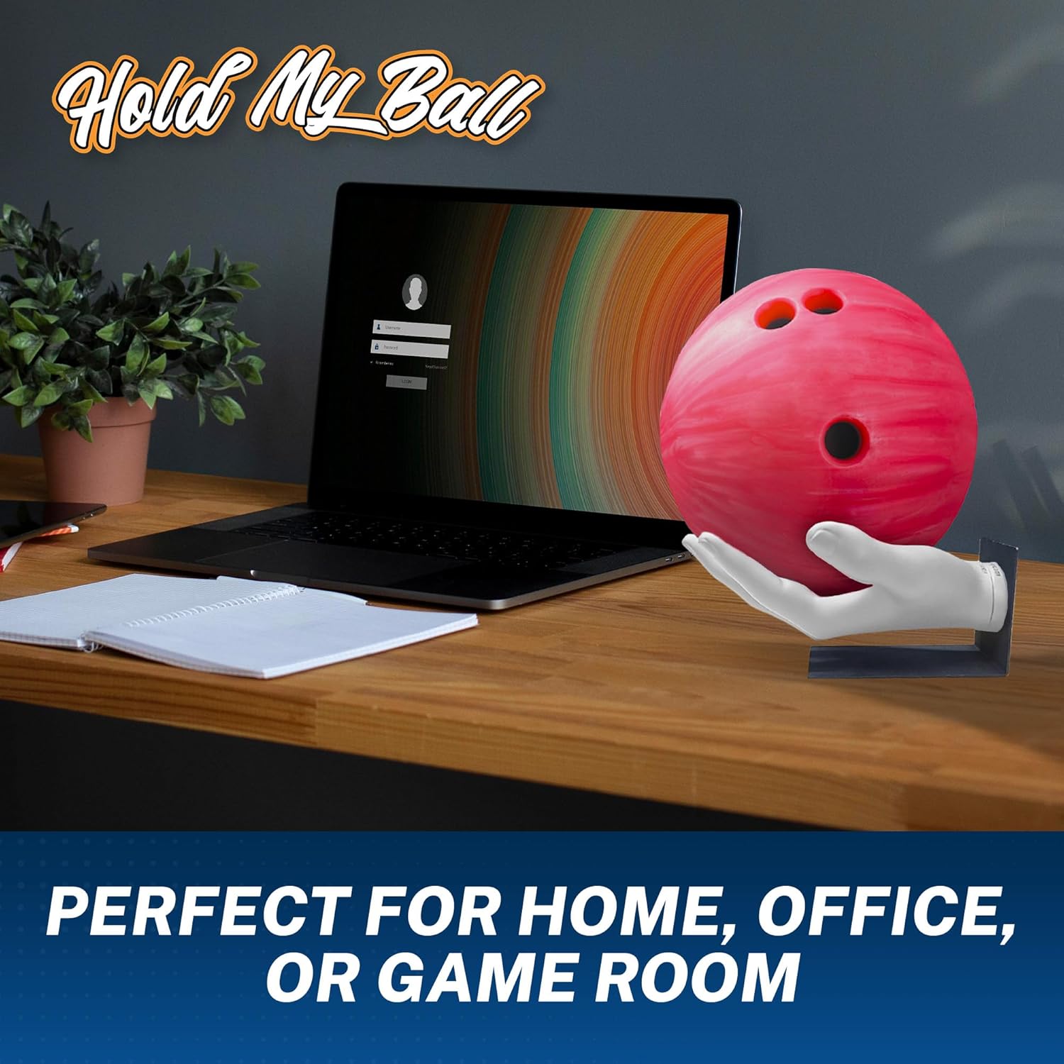 Hand-Sculptured Bowling Ball Holder & Stand - Durable Non-Slip Stylish Display Organizer for Bowling Enthusiasts, Sports Memorabilia, Home, Man Cave, Game Room Decor, or Professional Showcase