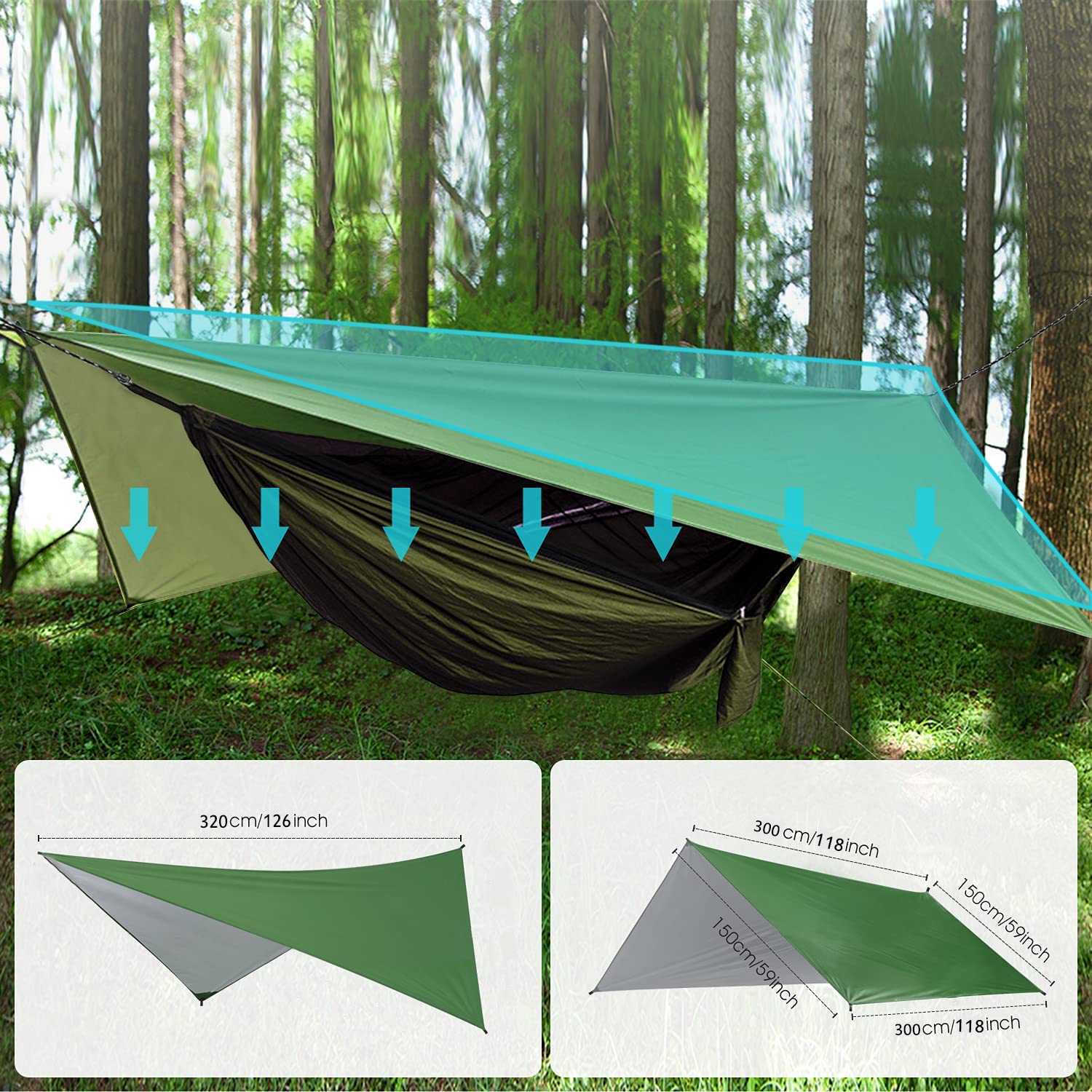 wasserdichte Zeltunterlage Zeltplanen Camping Zelt Tarp, Anti-UV Sonnensegel Sonnenschutz Leicht Und Kompakt wasserdichte Zeltunterlage Für Sandstrand Hängematte (Orange)