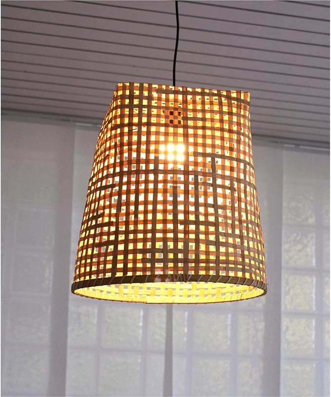 efaso Efaso BOURGH Bamboe lamp VOLTONE - lamp hangend met lampenkap bamboe, 40 cm diameter, gevlochten mand - hanglamp hanglamp kroonluchter plafondlamp hanglamp slaapkamerlamp lantaarn photo 2