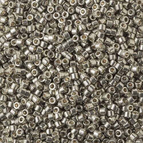 Miniatura 6 de Miyuki Paquete de cuentas de semillas Delica: tamaño 11/0, colección de paletas Duracoat galvanizadas plateadas DB1831, DB1851, DB1852