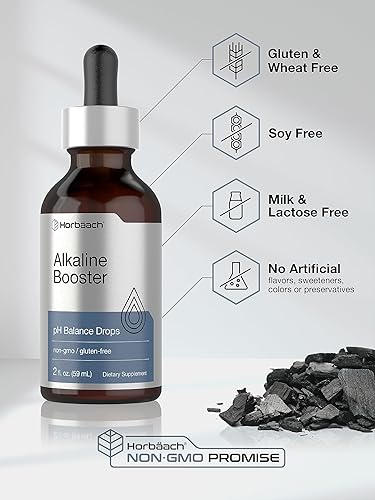 Miniatura 5 de Horbaach - Gotas de agua alcalinas | 2 onzas líquidas | Suplemento de equilibrio de pH | Refuerzo con minerales | Sin OMG y sin gluten