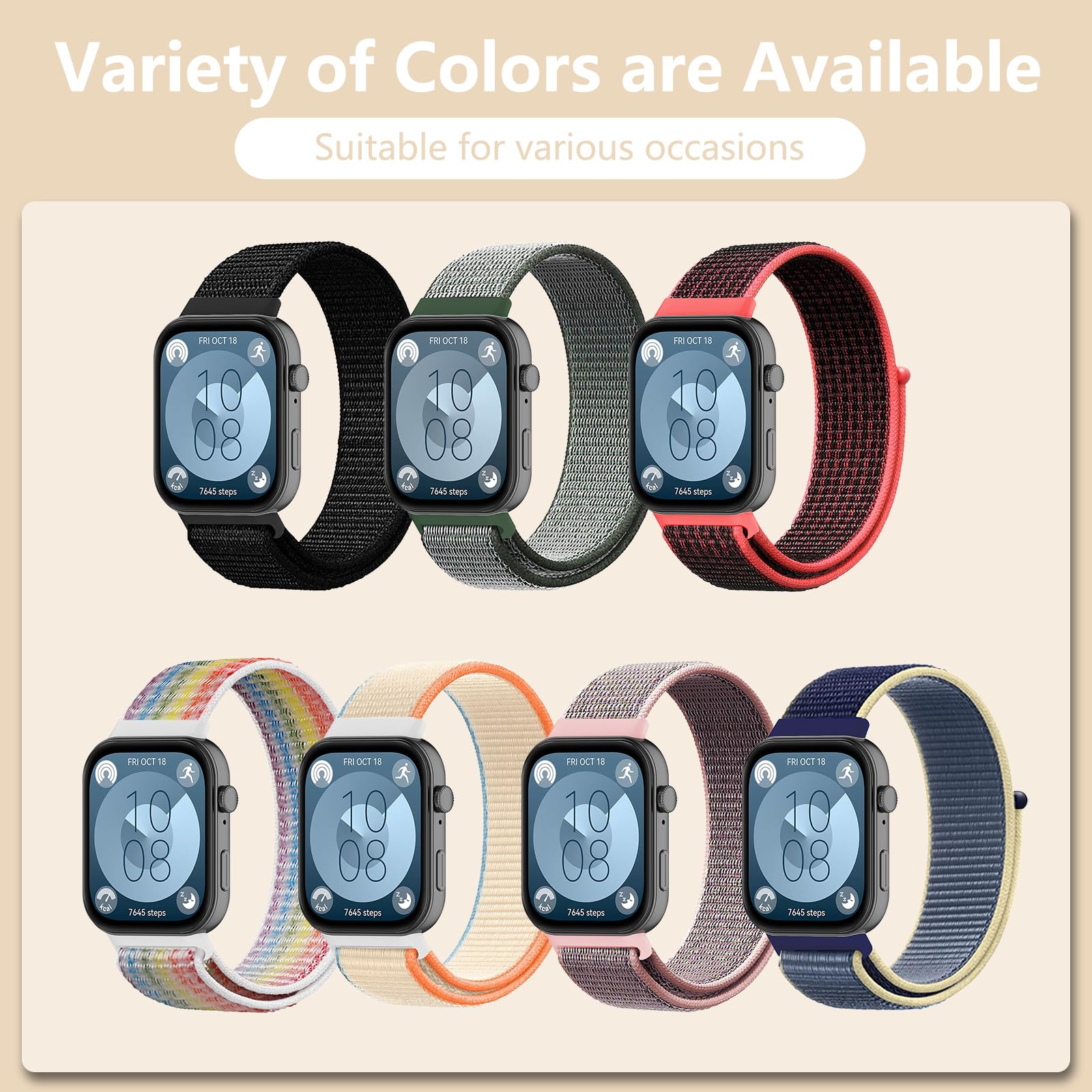 SeNool Cinturino Compatibile con Huawei Watch Fit 4 / Fit 4 Pro/Fit 3, [ Nylon Ricambio Bracciale] [Leggero, Resistente], Band per Huawei Watch Fit 4 / Fit 4 Pro/Fit 3 - Blu