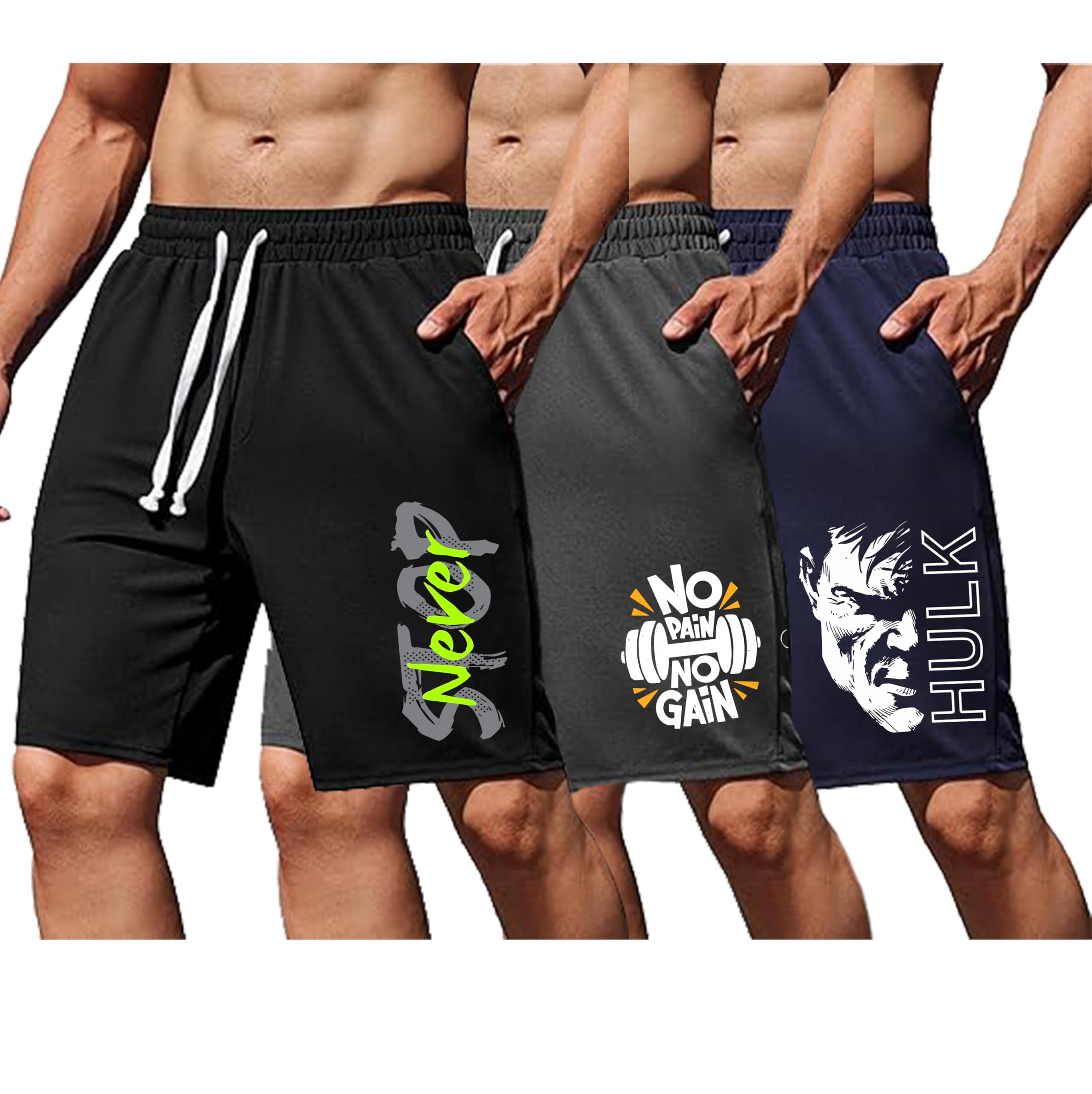 West Gate Clothing Plus Size Shorts for Men | Men Shorts Combo (Pack of 3)-picture-26