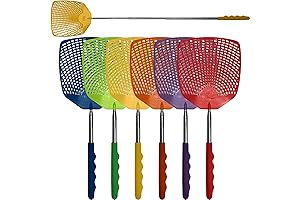 Bug & Fire Swatter - 6 Pack Retractable Bug Swatter for Fly and Pest Control