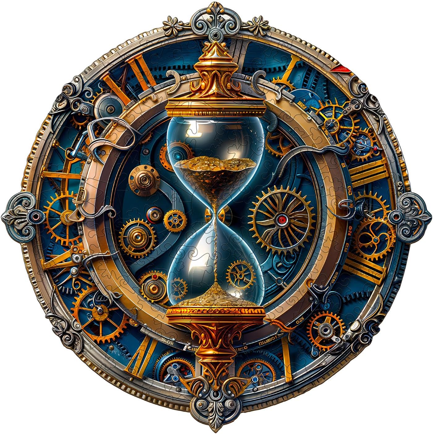 WOODBESTS Wooden Puzzles for Adults (235 Piece, L, 13.4 * 13.4in) Mechanical Hourglass Wood Puzzle Adult, Unique Wooden Animal Jigsaw Puzzles, Family Game and Birthday Gifts for Friend