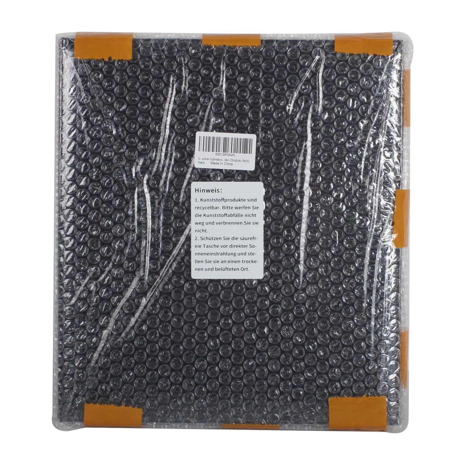 Caja de almacenamiento de archivo libre de ácido película protector de película archivo 3 carpeta con hojas de archivo 120 protección lateral negativa (álbum de películas+50x120)