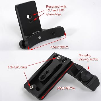 iShoot Metal Lens Collar Replacement Base Foot Stand Adapter for Fuji XF 100-400mm F4.5-5.6 R LM OIS WR Telephoto Lens Tripod Mount Ring-Bottom is Camera Quick Release Plate Feature