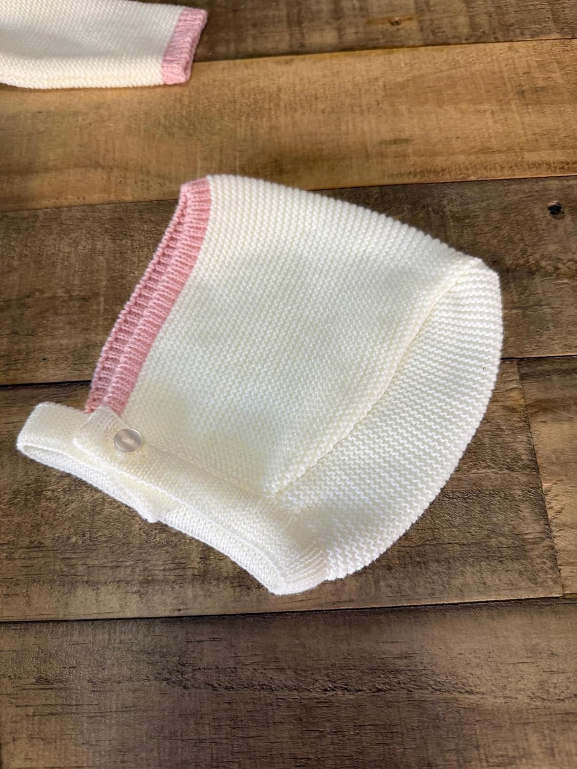 3-Piece Knitted Romper Set Sweater Hat Infant Boys Girls Overalls Soft Outfit Long Sleeve - Made in Spain