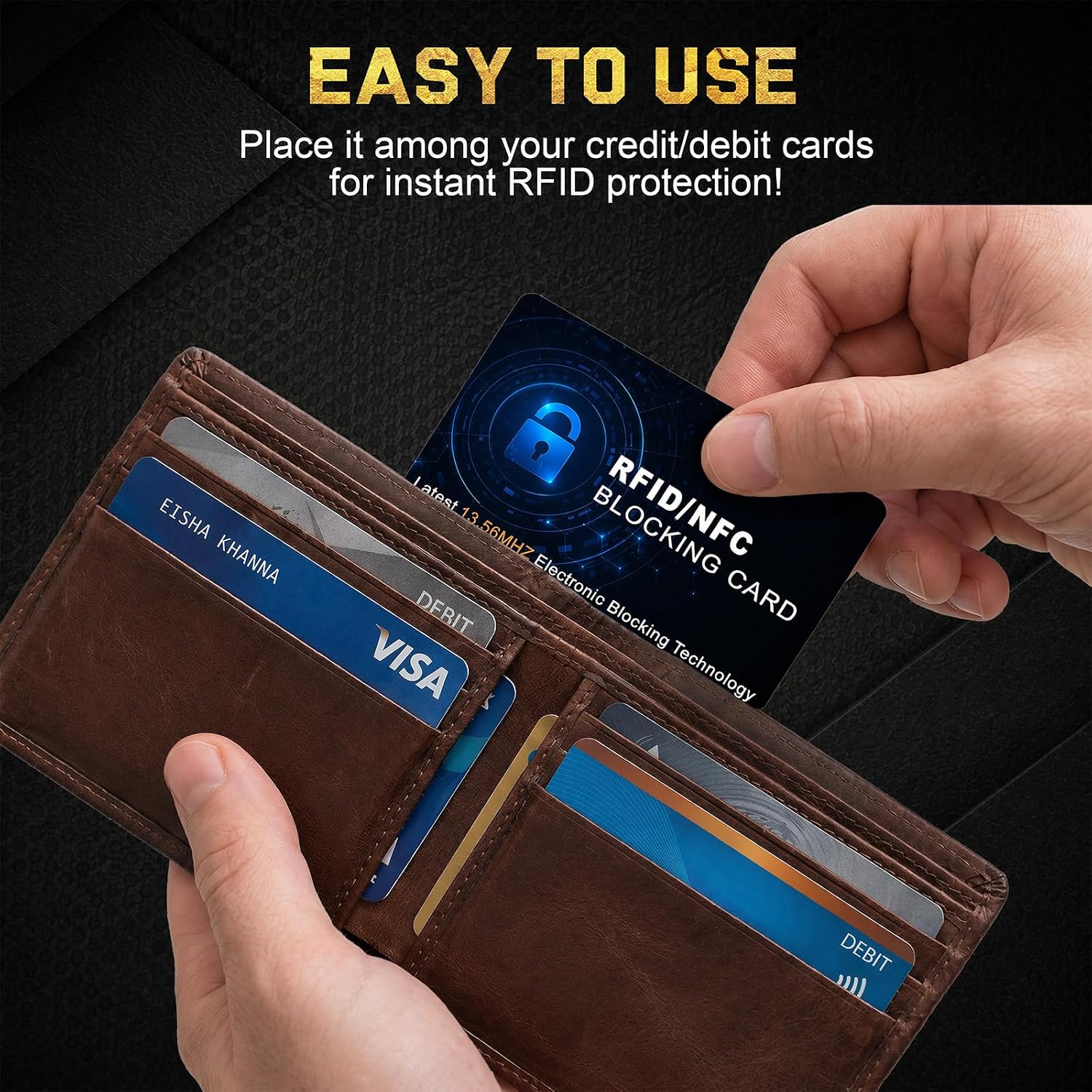 12 Pack RFID Blocking Card, Ultra Thin Credit Card Protector for Entire Wallet, Smart NFC Signal Blocker Cards