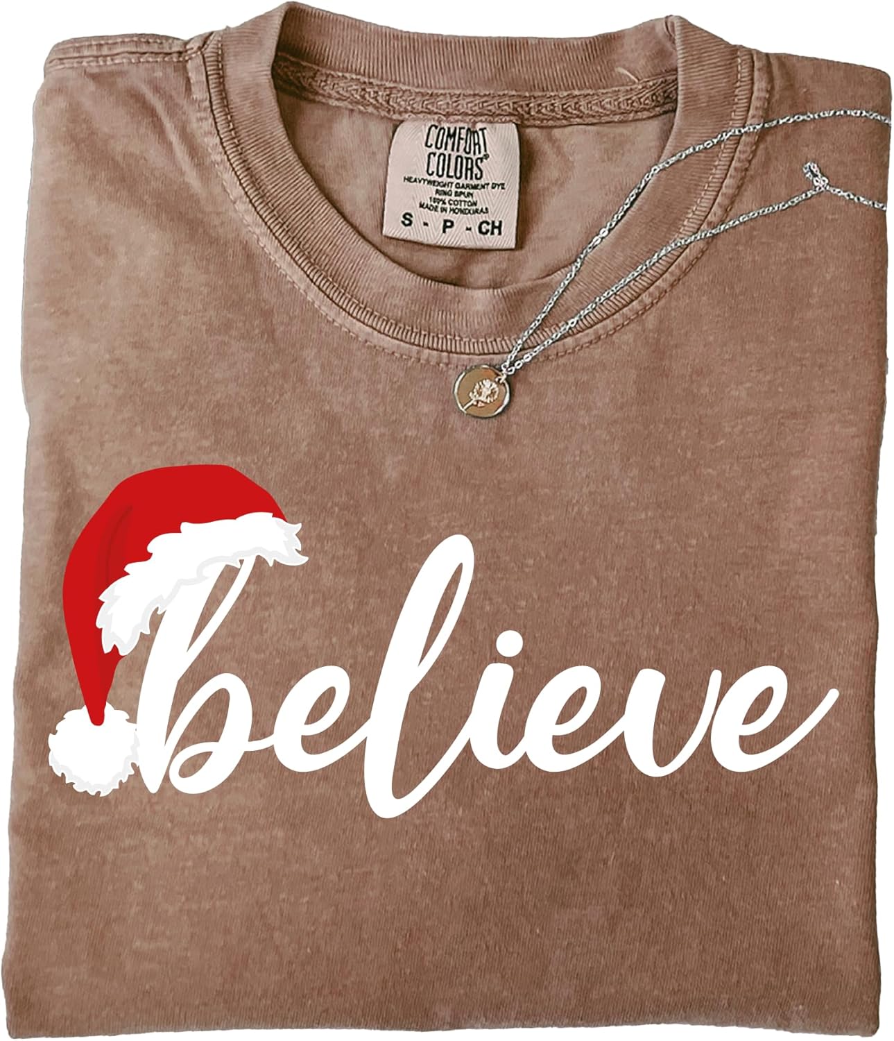 Comfort Colors® Funny Santa Christmas T-Shirt, Believe Family Holiday Outfit, Cute Xmas Gift - Image 6