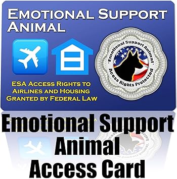 Barkoutfitters Esa Id Emotional Support Animal Id Protect Your Right To Have An Esa With You Amazon De Pet Supplies