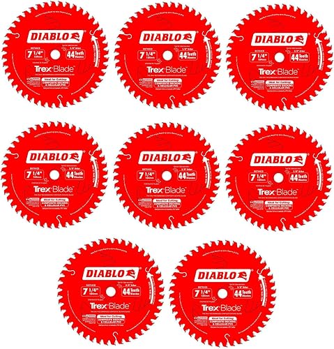 Diablo D0744CD Trex Composite Decking Circular Saw Blade Ideal (8 Pack)