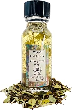 High John the Conqueror Oil by New Moon Vibes - Power Protection Prosperity Success Clear Pathways Favorable Out Spells Rituals - Handmade with Essential Oils & Herbs - Wicca Pagan Hoodoo Magick