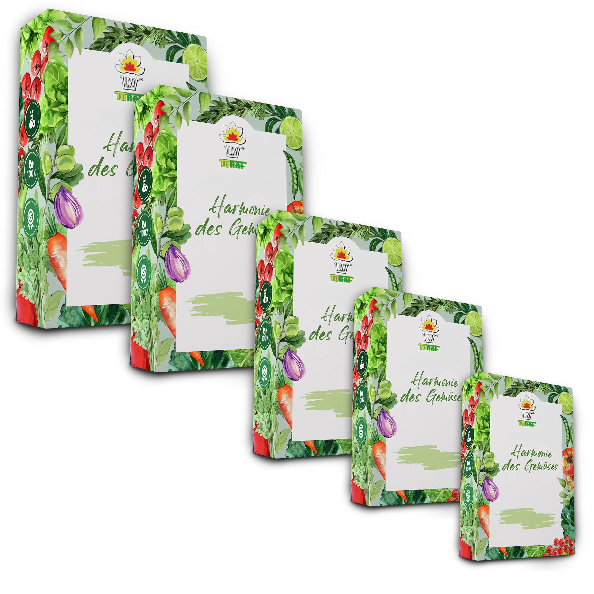 Gemüse Samen Set 5x 12 Premium Sorten Gemüse, Saatgut für Gewächshaus, Garten, Balkon, Küche, Hochbeet, Brokkoli, Zwiebel, Blumenkohl, Dill, Petersilie, Anzuchtset Samen Gemüse Pflanzen