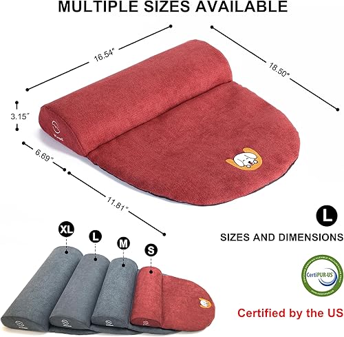 Miniatura 18 de Almohada de cojín para perros y gatos medianos, beneficio para la vértebra cervical y el cuello, fácil de transportar cuando viajas, con espuma
