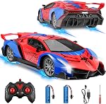 Kssvzz Spider Voiture de télécommande, voiture radio contrôlée de 2,4 GHz, 15KM/H Haute vitesse RC Voitures à moteur avec LED Lumières, Anniversaire Cadeaux idéaux pour les enfants Garçons Filles Age 4-7 8-12 ans