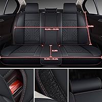 Vista 130 de GXT Bench Seat Cover, Premium Faux Leather Bench Seat Covers for Trucks - Universal Fit for Most Sedans SUV Pick-up Truck, Durable for Long Lasting