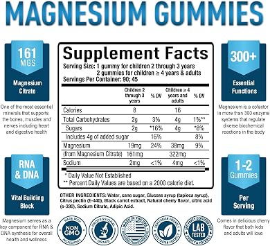 Purely Optimal Magnesium Citrate Gummies - Calm, Sleep & Digestion