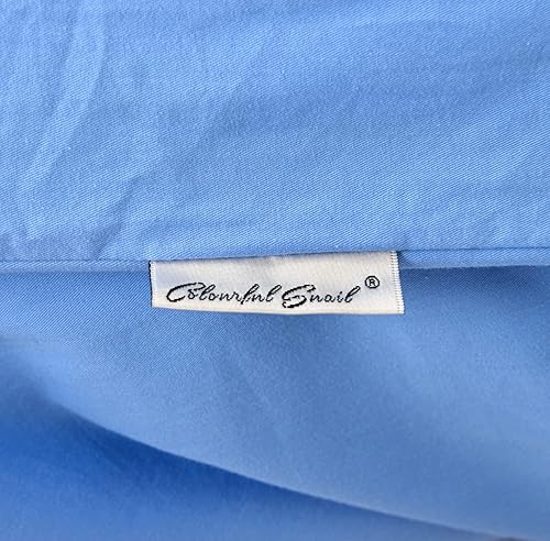 Miniatura 7 de Colourful Snail Juego de funda de edredón de 3 piezas, funda de edredón de algodón lavado 100% natural con cierre de cremallera y lazos en las